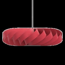 TR5 lampa wisząca, brzoza/czerwona, 100 x 30 cm