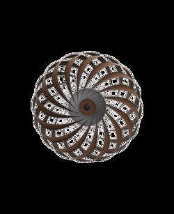 TR5 kinkiet, brzoza/brąz, 40 x 18 cm