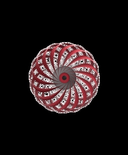 TR5 kinkiet, brzoza/czerwony, 40 x 18 cm