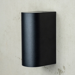 Czytanie zewnętrzna lampa ścienna up/down, czarna