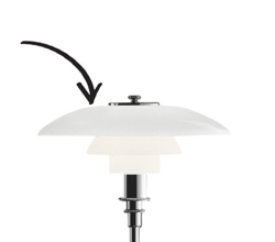 PH 3/2 szklany klosz do lampy stołowej i ściennej