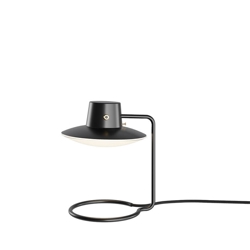 AJ Oxford 28 Lampa stołowa, metal czarny/opalowe szkło