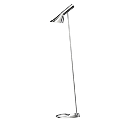 AJ lampa podłogowa, polerowana stal