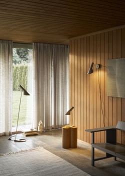 AJ kinkiet z przewodem, szary/mosiądz