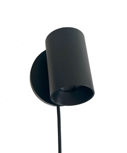 SpotOn1 Circle Wall z włącznikiem kinkiet/spot, czarny