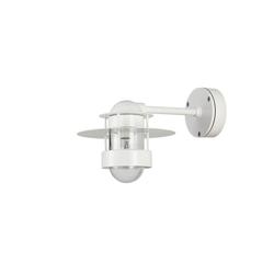 Albertslund Zewnętrzna lampa ścienna z krótkim ramieniem, biała