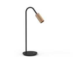 Decor T1 lampa stołowa, czarna/mosiądz