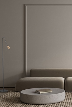 Decor F1 lampa podłogowa, czarna/alu