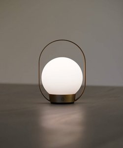 Palla T1 lampa bateryjna / lampka stołowa, brązowany mosiądz