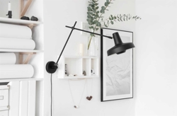 Arigato kinkiet z przewodem, czarny