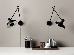 Arigato kinkiet z przewodem, czarny