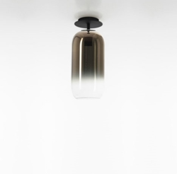 Gople Mini lampa sufitowa, czarna/brązowa