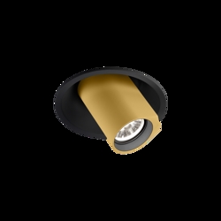 BLIEK ROUND 1.0 PAR16 Oprawa wpuszczana, czarny/mosiądz