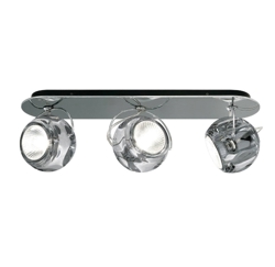 Beluga 3 kinkiet/plafon, przezroczysty