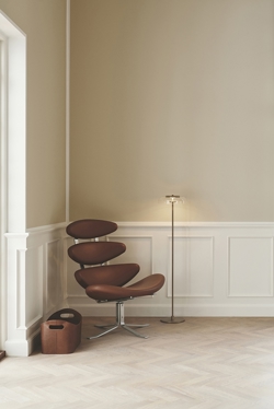 Blossi lampa podłogowa Ø29, nordic złoty/przezroczysty