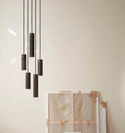 Thorup Copenhagen Patrone Cluster pendel large, czarno-brązowany mosiądz