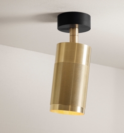 Thorup Copenhagen Patrone reflektor sufitowy z baldachimem, solidny mosiądz, 120 mm