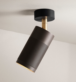 Thorup Copenhagen Patrone spot sufitowy z baldachimem, brązowany mosiądz, 120 mm