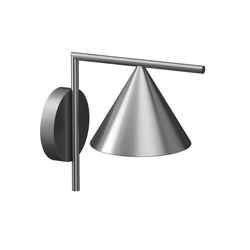 Captain Flint zewnętrzna lampa ścienna, polerowana stal nierdzewna