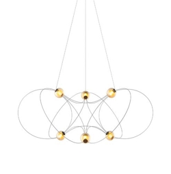 Munari X6 żyrandol, czarny