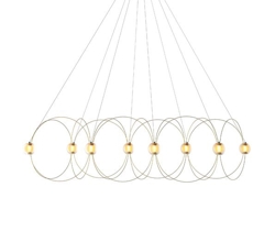 Munari X8 żyrandol, złoty