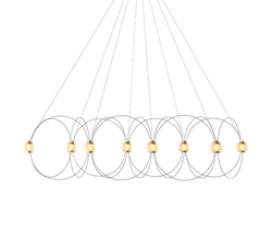 Munari X8 żyrandol, czarny