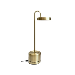 MooveLIGHT lampa akumulatorowa / lampa stołowa z ładowarką bezprzewodową, mosiądz