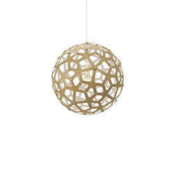 Coral 400 lampa wisząca, bambus/biały