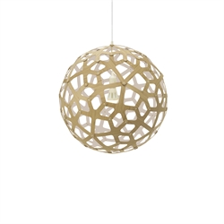 Coral 600 lampa wisząca, bambus/biały