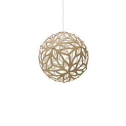 Lampa wisząca Floral 400, bambus/biały