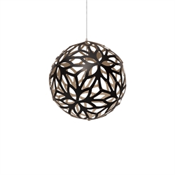 Lampa wisząca Floral 600, bambus/czarny