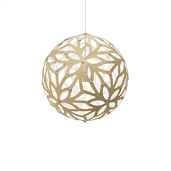Lampa wisząca Floral 800, bambus/biały