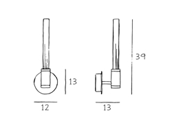 Liberty Single kinkiet, czarny