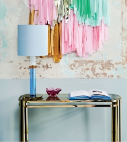 Carnival lampa stołowa No. 1, blue/amber/white/clear