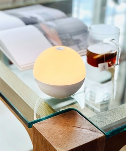 Alba Light Ball lampa na baterie / lampa stołowa, shiny biały (2 szt.)