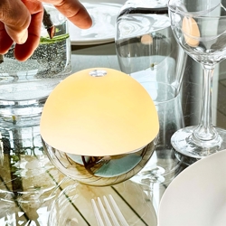 Alba Light Ball lampa bateryjna / lampka stołowa, chrom (1 szt.)