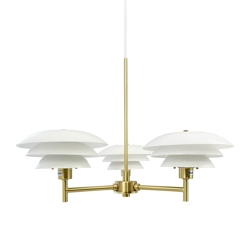 DL20 żyrandol, opal/mosiądz