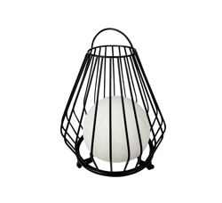 Evesham latarnia zewnętrzna / lampa na baterie mała, czarna