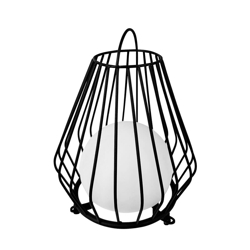 Evesham latarnia zewnętrzna / lampa na baterie medium, czarna