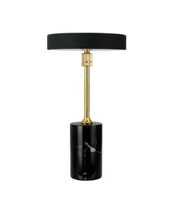 Starlight LED lampa na baterie / stołowa, czarny marmur / mosiądz