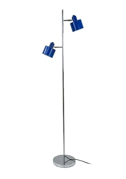 Lampa podłogowa Ocean, niebieski/chrom