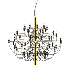 2097/50 żyrandol LED, mosiądz