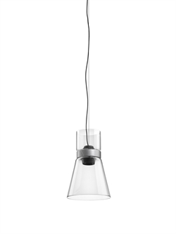 Nocturne S1 Cone lampa wisząca, srebrna