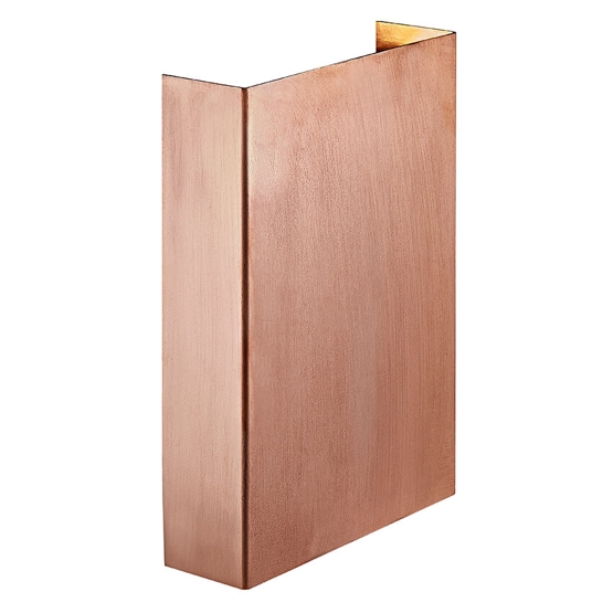 Outlet: Fold 15 zewnętrzna lampa ścienna LED, miedź (2. sortowanie)
