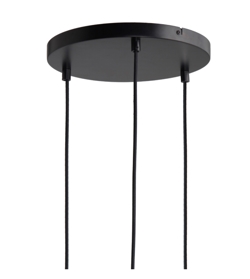 Frandsen baldachim na 3 lampy wiszące, matowa czerń