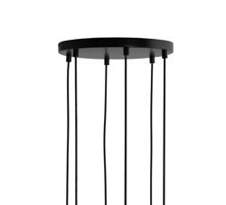 Frandsen baldachim na 6 lamp wiszących, matowy czarny