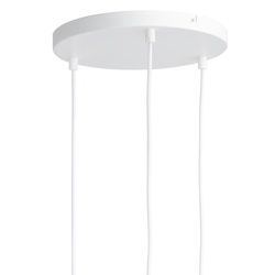 Frandsen baldachim na 3 lampy wiszące, matowy biały