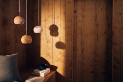 Ball Glass Ø18 lampy wiszące w cappuccino, amber i opalowym różowym