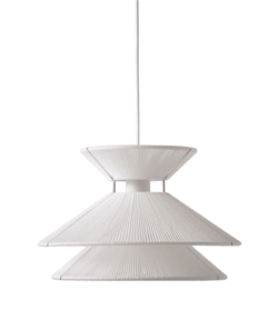 Kiku lampa wisząca, biały/stal