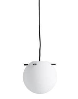 Koi pendel Ø19, opal/czarny